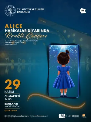 Alice Harikalar Diyarında Renkli Çerçeve