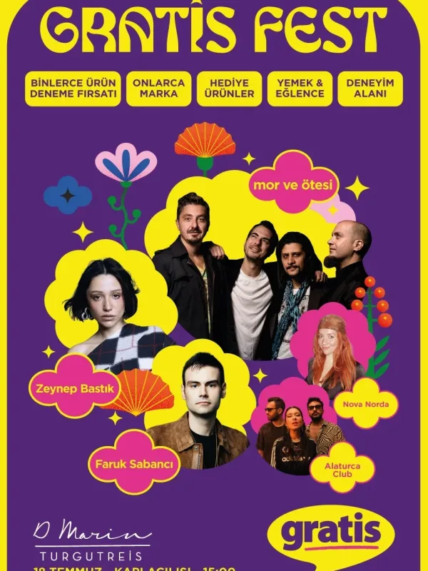 Gratis Fest - Bodrum | Mor ve Ötesi, Zeynep Bastık, Faruk Sabancı