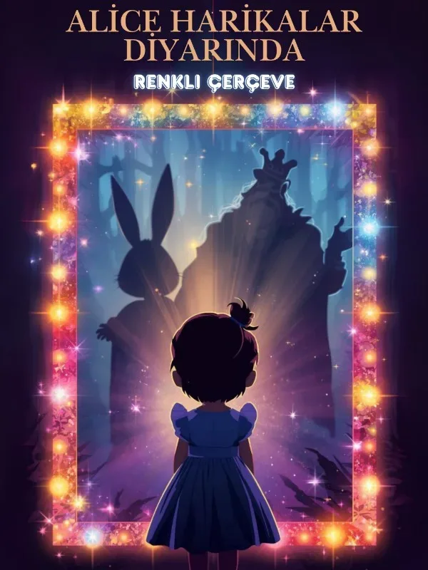 Alice Harikalar Diyarında Renkli Çerçeve