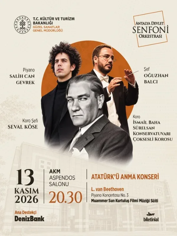 Atatürk'ü Anma Konseri - Antalya Devlet Senfoni Orkestrası