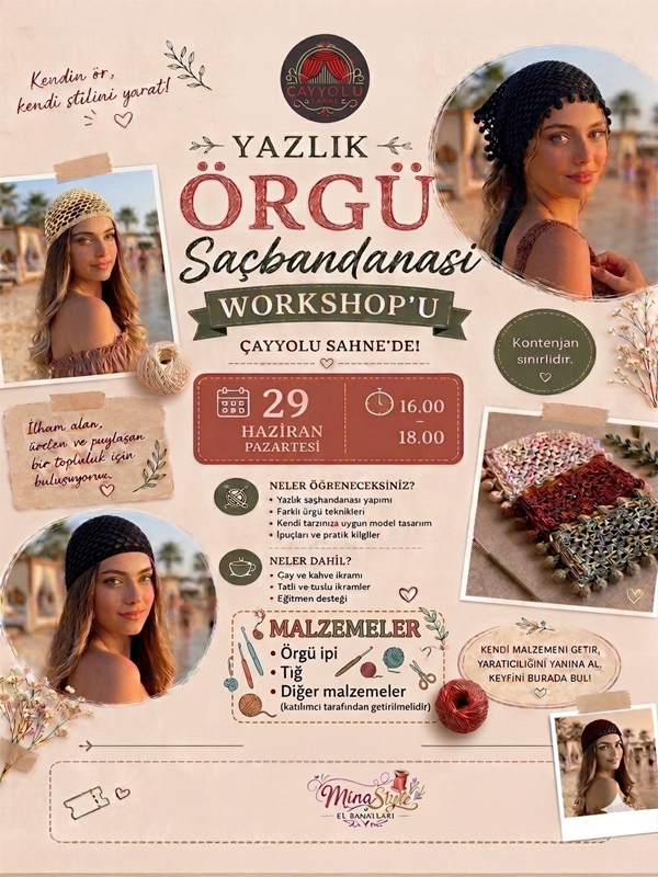 Örgü Saç Bandanası Workshop