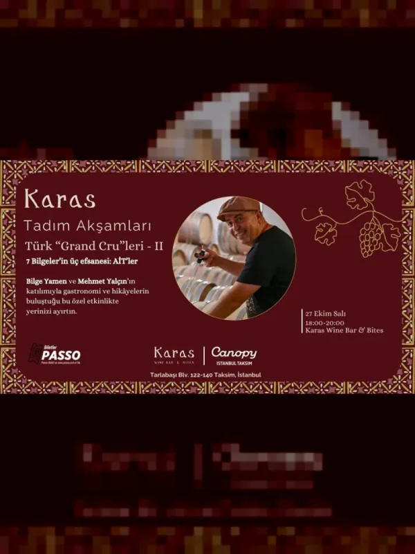 Karas Tadım Akşamları – Türk Grand Cru’leri 2
