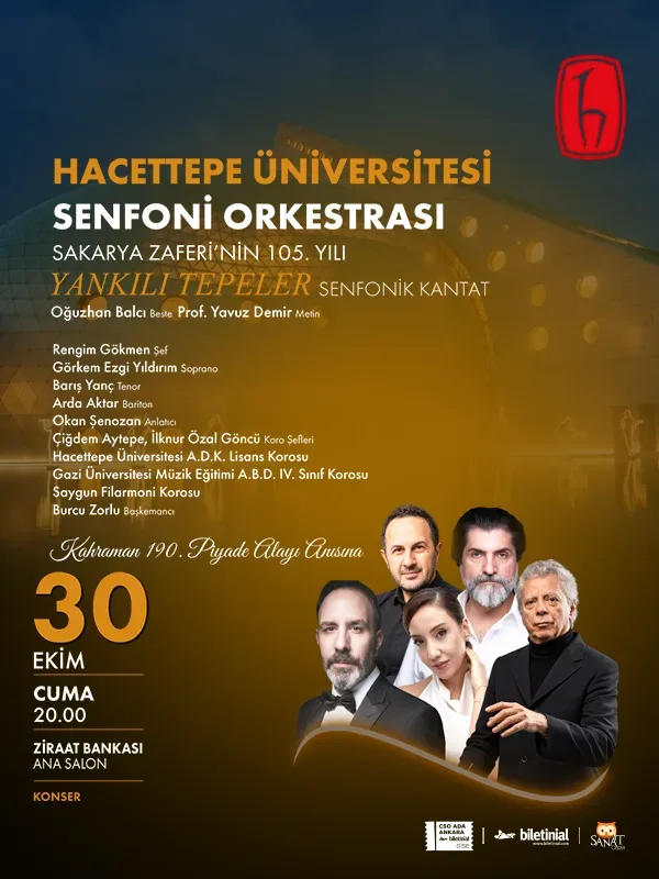 Hacettepe Üniversitesi Senfoni Orkestrası Sakarya Zaferi’nin 105. Yılı Kutlama Konseri