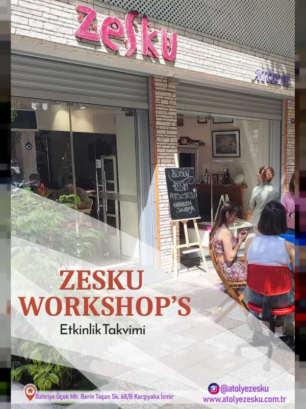 Atölye Zesku Workshop's Yetişkin & Çocuk Resim Atölyesi Tasarım Ve Çeşitli Sanatsal Etkinlikler Izmir Karşıyaka