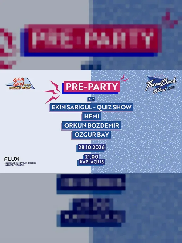 Throwback Festival X Günah Gecesi: Pre Party